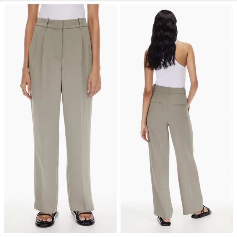 wilfred - effortless pant trouser dress pant high-rise wide leg aritzia